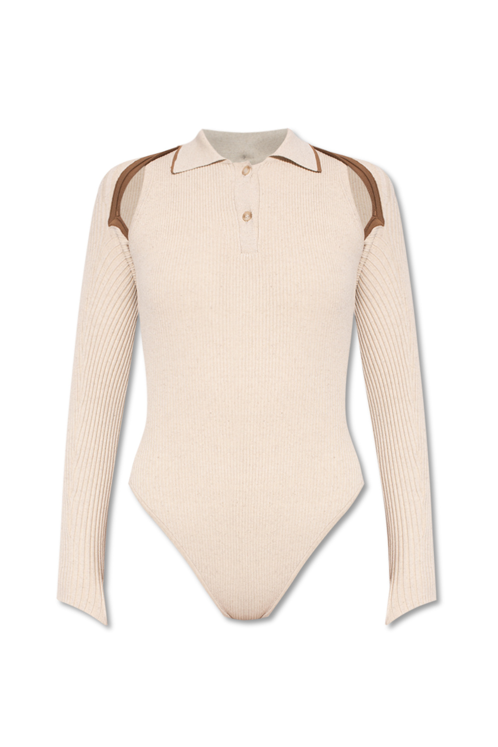 【関税込み】JACQUEMUS ベージュ Le Body Cielo ボディスーツ 221553F358002_1.jpg